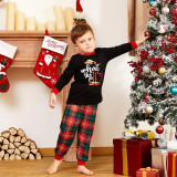 Christmas Family Matching Pajamas Christmas EFL Slogan Top and Red Plaids Pant