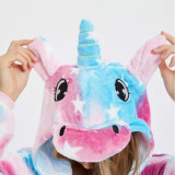 Family Kigurumi Pajamas Pink Stars Unicorn Animal Onesie Cosplay Costume Pajamas For Kids and Adults