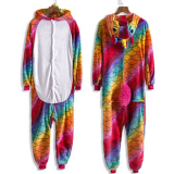 Family Kigurumi Pajamas Rainbow Fish Scale Unicorn Animal Onesie Cosplay Costume Pajamas For Kids and Adults