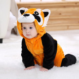 Family Kigurumi Pajamas Brown Raccoon Animal Onesie Cosplay Costume Pajamas For Kids and Adults