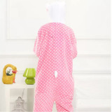 Family Kigurumi Pajamas Pink Dots Hello Kitty Cartoon Onesie Cosplay Costume Pajamas For Kids and Adults
