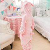 Family Kigurumi Pajamas Pink Pig Animal Onesie Cosplay Costume Pajamas For Kids and Adults