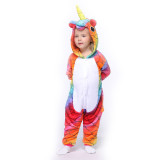 Family Kigurumi Pajamas Rainbow Fish Scale Unicorn Animal Onesie Cosplay Costume Pajamas For Kids and Adults