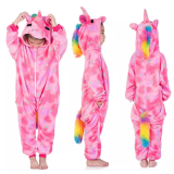 Family Kigurumi Pajamas Pink Unicorn Animal Onesie Cosplay Costume Pajamas For Kids and Adults