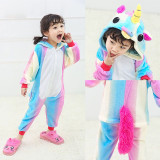 Family Kigurumi Pajamas 3 Colors Unicorn Animal Onesie Cosplay Costume Pajamas For Kids and Adults