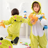 Family Kigurumi Pajamas Green Frog Animal Onesie Cosplay Costume Pajamas For Kids and Adults