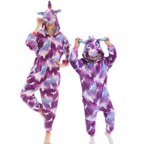 Family Kigurumi Pajamas Purple Horse Animal Onesie Cosplay Costume Pajamas For Kids and Adults