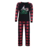 Christmas Family Matching Sleepwear Pajamas Christmas Tree Hat Tops and Plaids Pants Family Pajamas Sets