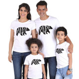 Matching Family Prints Papa Mama Polar Bear Letter Family T-Shirts