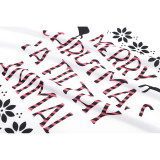 Christmas Family Matching Sleepwear Pajamas Sets Stripes Christmas Slogan Top and Stick Pants