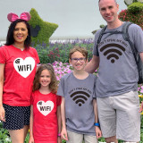 Matching Family Prints Heart Wifi Family T-Shirts