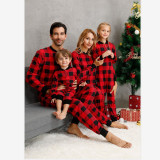 Christmas Family Matching Pajamas Sets Bear Cheeks Red Plaids Jumpsuits Onesies Pajamas