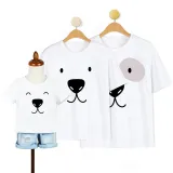 Matching Family Prints Bear Pure Color Family T-Shirts