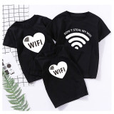 Matching Family Prints Heart Wifi Family T-Shirts