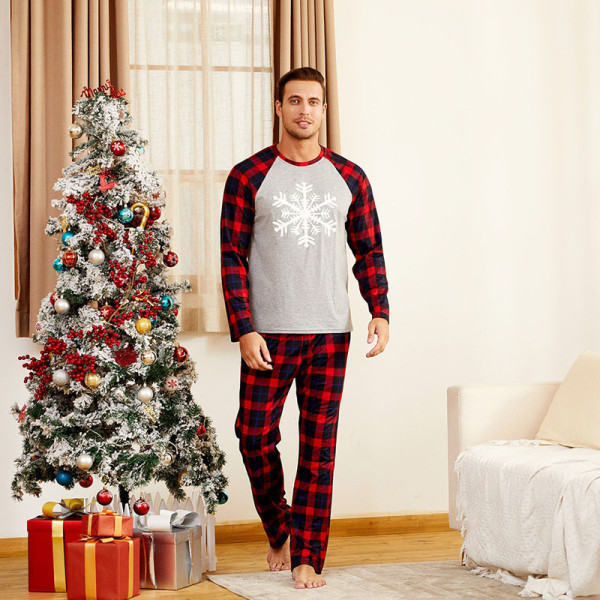 Christmas Family Matching Sleepwear Pajamas Snowflake Prints Tops and ...