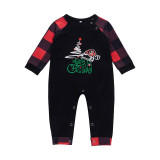 Christmas Family Matching Sleepwear Pajamas Christmas Tree Hat Tops and Plaids Pants Family Pajamas Sets