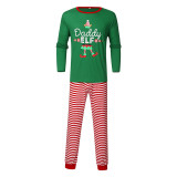 Christmas Family Matching Pajamas Sets Slogan Pattern Prints Tops Stripe Pants