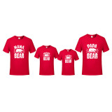 Matching Family Prints White Bear Letter Family T-Shirts