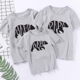 Matching Family Prints Papa Mama Polar Bear Letter Family T-Shirts