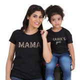 Matching Family Prints Leopard MAMA Mom And Me T-Shirts