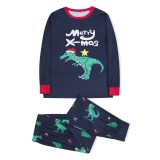 KidsHoo Exclusive Design Navy Merry X-mas Dinosaurs Christmas Family Matching Sleepwear Pajamas Sets