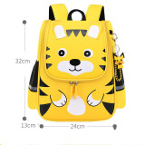 Kids Yellow Tiger Kindergarten Schoolbag Backpack Bag