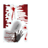 Home Decorative Halloween Static Paste Blood Hand Footprints Skull Toilet Toilet Floor Wall Window Stickers Wallpaper