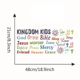 Home Decorative Kid Rainbow Letters Text Classroom Background Stickers Wallpaper