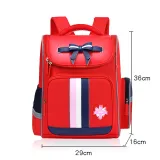 Macthing Color Stripes Primary School Students Schoolbag Waterproof Backpack Bag