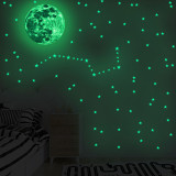 Home Decorative Creative Night Light Star Planet Decorative Wallpaper Bedroom Children's Room Green Fluorescent