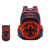 Spiderman Primary School Student Backpack Schoolbag With Pencil Box