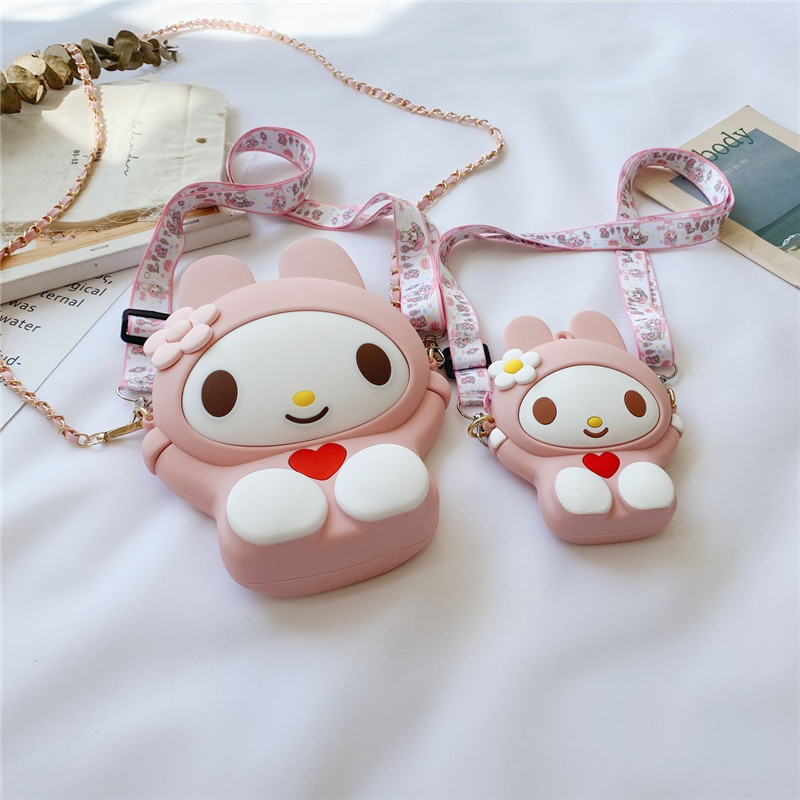 Mom and ME My Melody Silicone Shoulder Messenger Bag