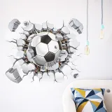 Home Decorative Football Broken Wall Paste Living Room Bedroom Background Wallpaper