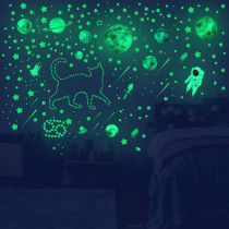 Home Decorative Creative Luminous Night Light Star Moon Decorative Wallpaper For Children's Room