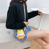 Cartoon Duck Silicone Small Shoulder Bag Storage Bag