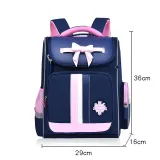 Macthing Color Stripes Primary School Students Schoolbag Waterproof Backpack Bag