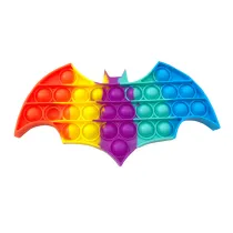 Happy Halloween Bat Pop It Fidget Toy Push Pop Bubble Sensory Fidget Toy Stress Relief for Kids & Adult