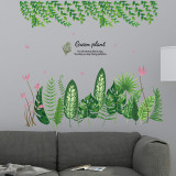 Creative Wall Paste Green Plants English Living Room Bedroom Background Wall Decoration Wall Paste