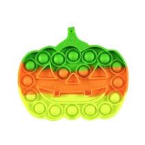 Multicolor Halloween Pumpkin Pop It Fidget Toy Push Pop Bubble Sensory Fidget Toy Stress Relief for Kids & Adult