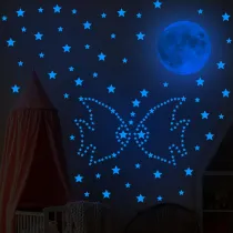 Home Decorative Creative Night Light Star Planet Decorative Wallpaper Bedroom Children's Room Blue Ray
