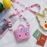 Cute Cartoon Hello Kitty Silicone Coin Purse Shoulder Crossbody Bag