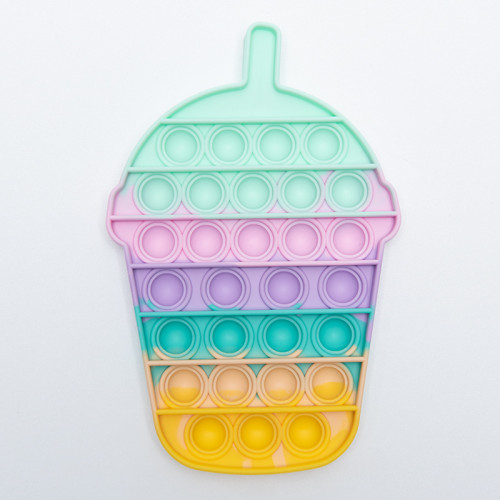 Rainbow Cup Pop It Fidget Toy Push Pop Bubble Sensory Fidget Toy Stress Relief for Kids & Adult
