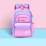 Girl Ombre Pink Purple Students Backpack School Bag