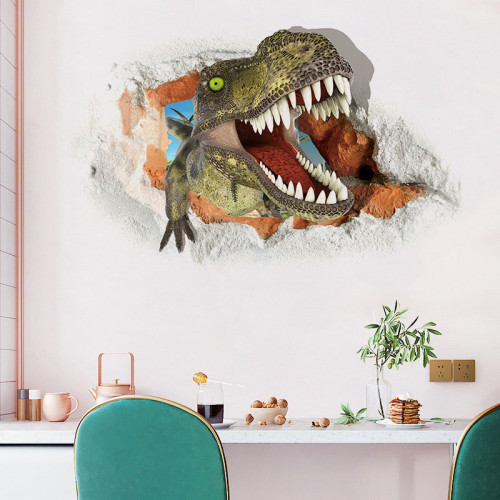 Home Decorative 3D Dinosaur Wallpaper Paste Bedroom Living Room Children's Room Decorative Painting