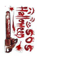 Home Decorative Halloween Static Paste Blood Hand Footprints Skull Toilet Toilet Floor Wall Window Stickers Wallpaper