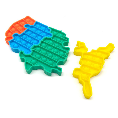 American Map Puzzle Pop It Fidget Toy Push Pop Bubble Sensory Fidget Toy Stress Relief for Kids & Adult
