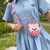 Cute Bowknot Dots Minnie Silicone Coin Purse Shoulder Bag