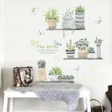 Home Decorative Cactus Wall Stickers Wallpaper Art Living Room Dormitory Bedroom Decoration