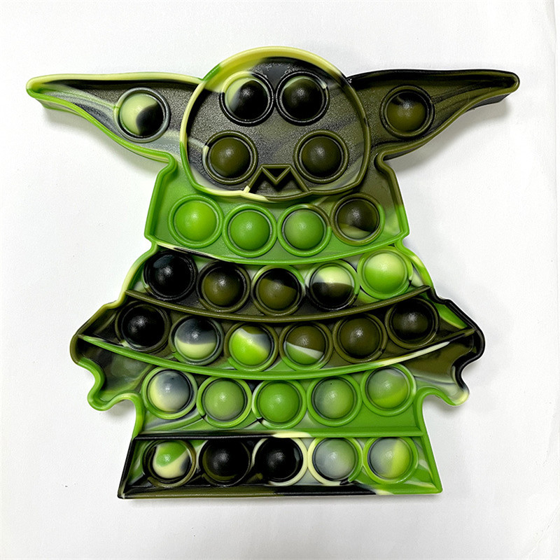 Star Wars Yoda Silicone Alien Pop It Fidget Toy Push Pop Bubble Sensory Fidget Toy Stress Relief for Kids & Adult