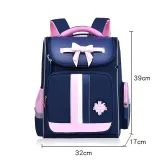 Macthing Color Stripes Primary School Students Schoolbag Waterproof Backpack Bag